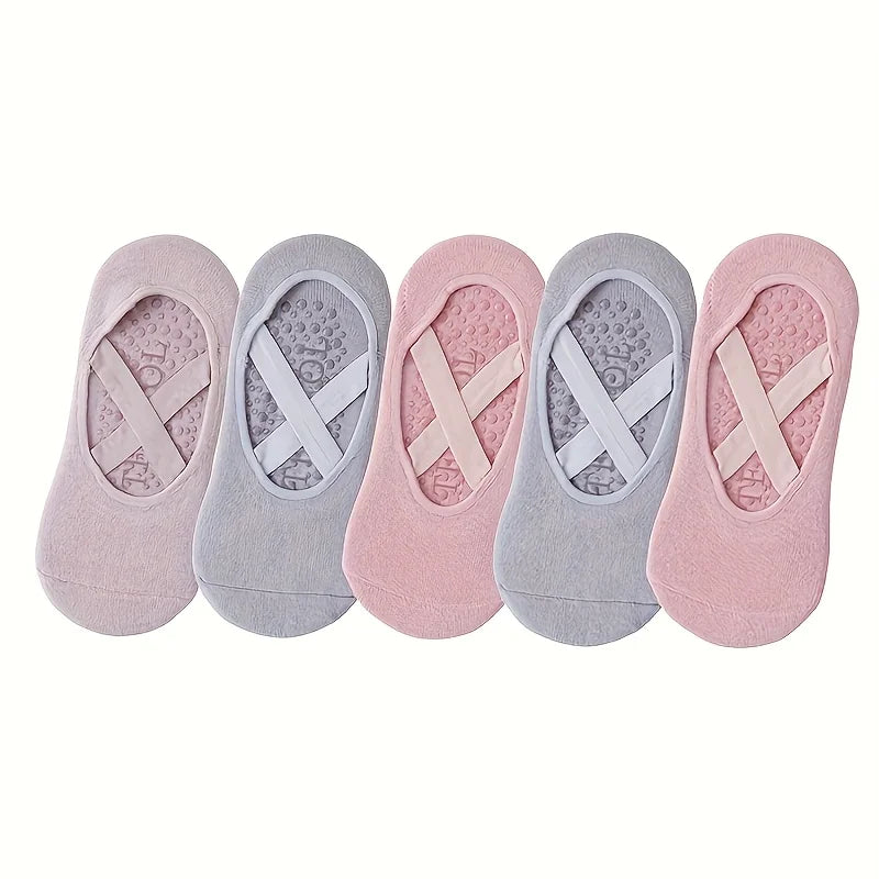 Calcetines de Yoga Antideslizantes para Mujer – Agarre de Silicona para Pilates, Ballet y Fitness