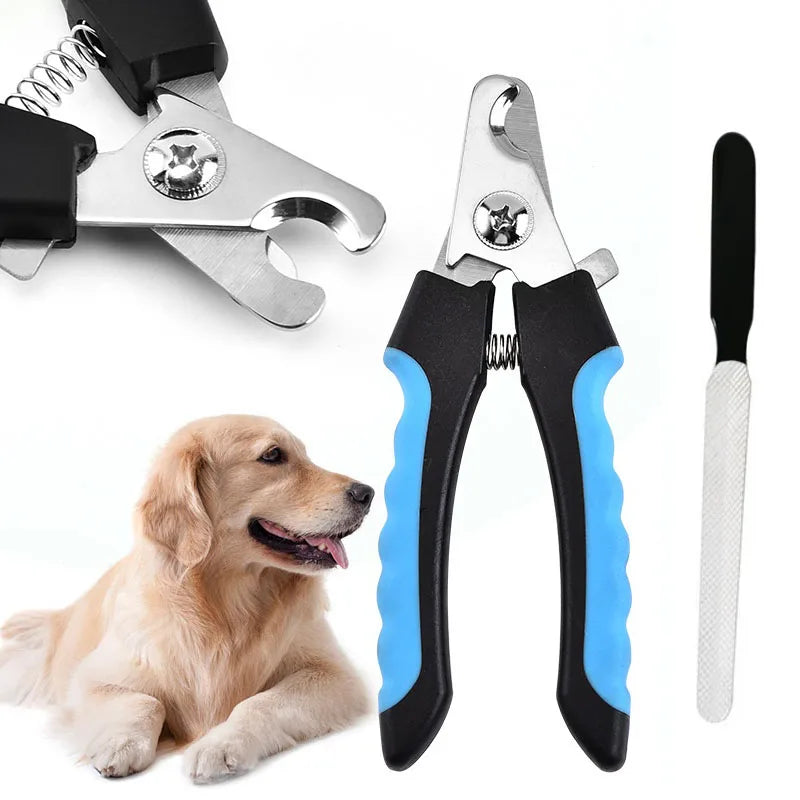 Cortaúñas para Perros y Gatos con Lima – Tijera de Acero Inoxidable con Tope de Seguridad