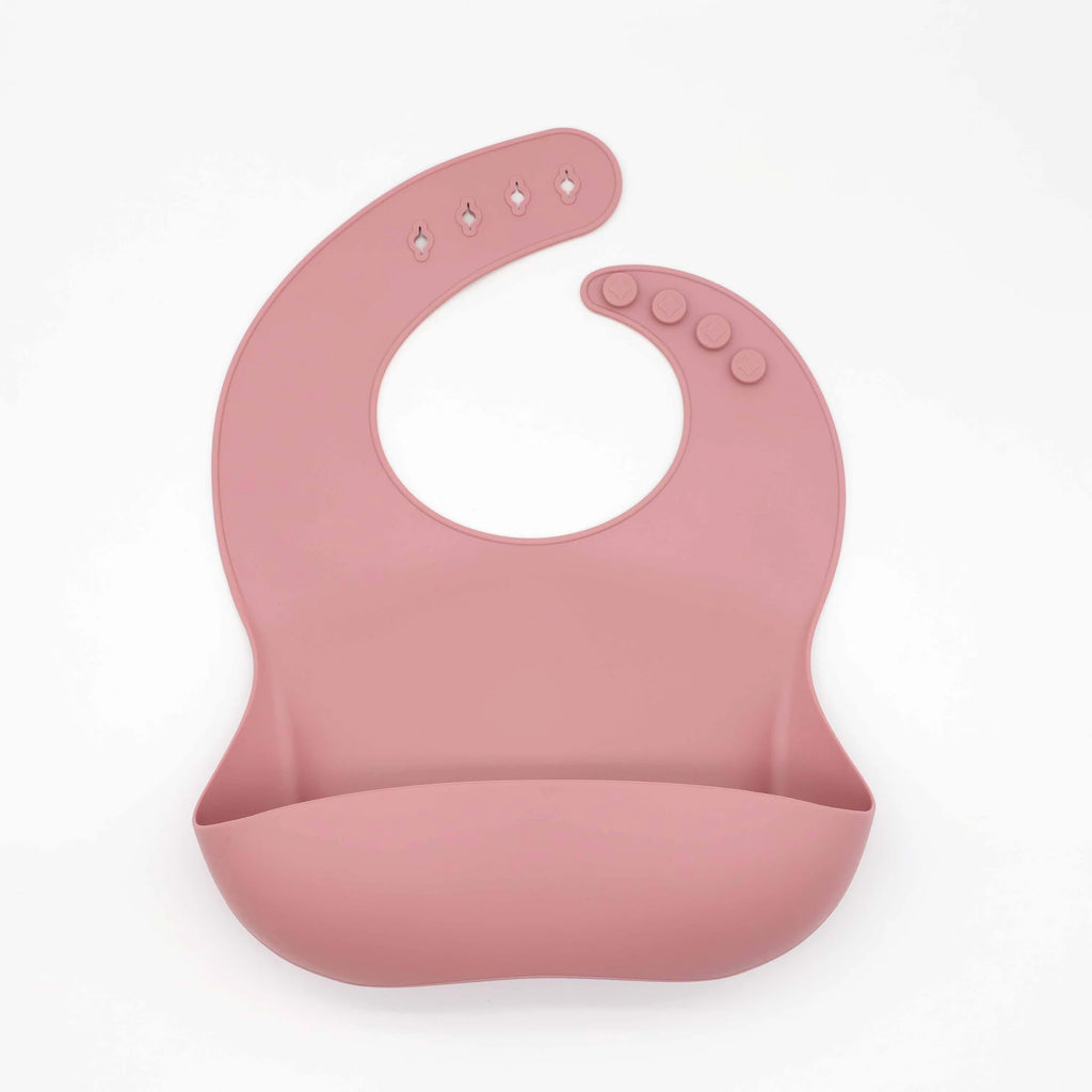 Babero de silicona para bebé con bolsillo