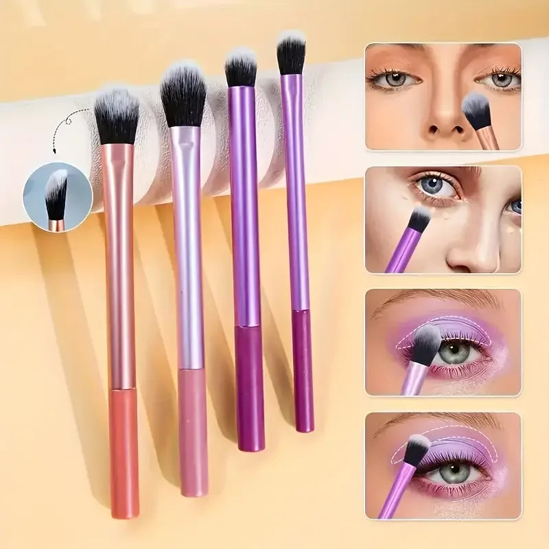 Set de 8 Brochas de Maquillaje – Cerdas Sintéticas Suaves