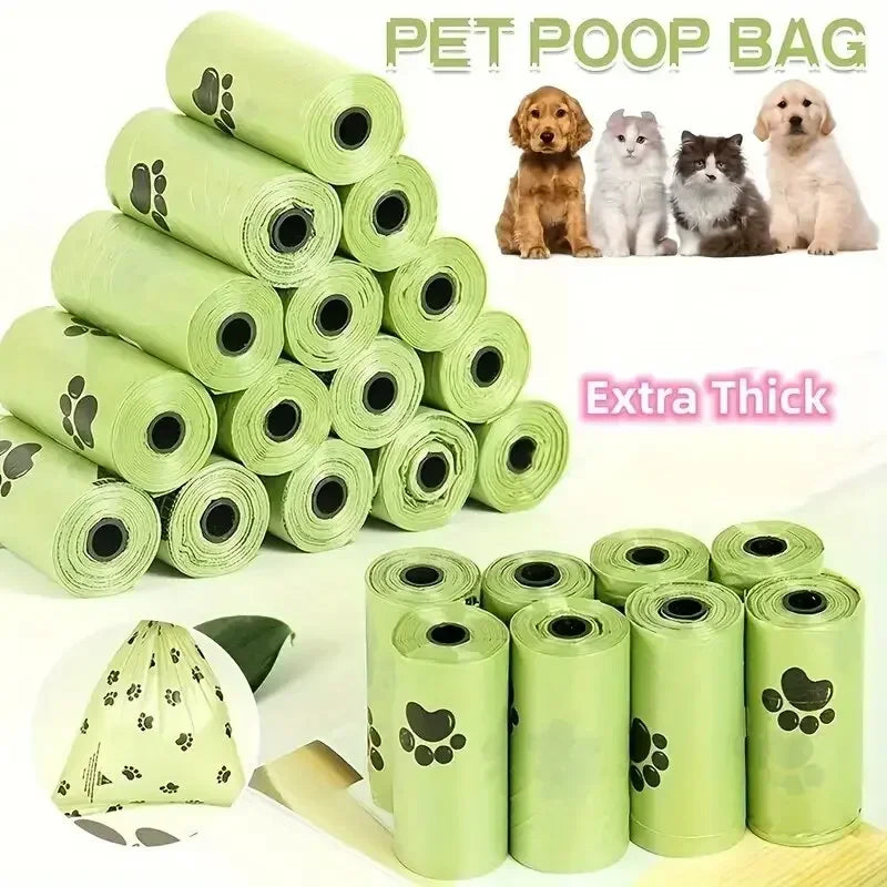 Bolsas para Excrementos de Perro en Rollos – Bolsas de Recogida para Paseos, Hogar y Exteriores (15 por Rollo)