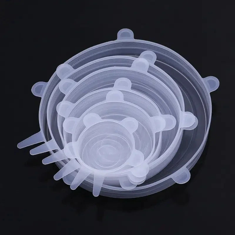 Tapas de Silicona Estirables Reutilizables Set de 6 – Cubiertas Herméticas para Bowls y Recipientes de Cocina