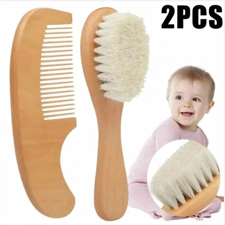 Set de Peine y Cepillo para Bebé – Cuidado Suave del Cuero Cabelludo (2 piezas)