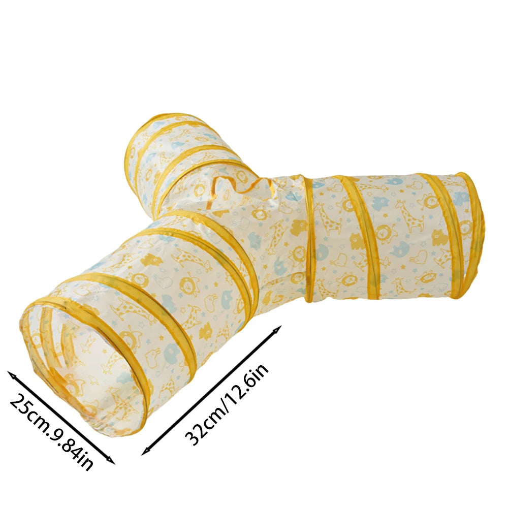 Túnel Plegable para Gatos Arcoíris 50 cm – Juguete Interactivo para Gatitos