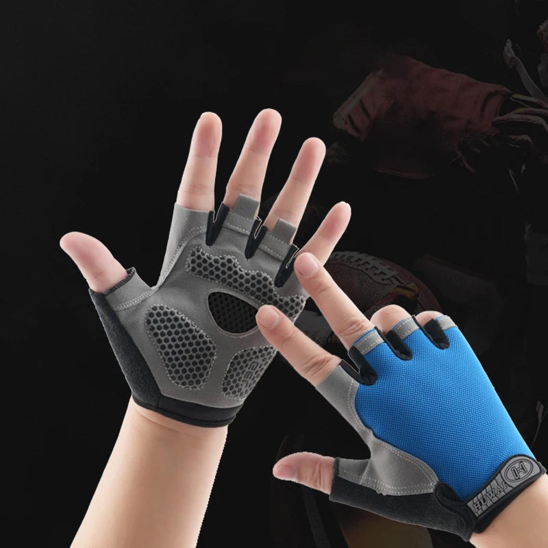 Guantes de Gimnasio Medio Dedo – Antideslizantes Transpirables para Fitness, Pesas y Ciclismo