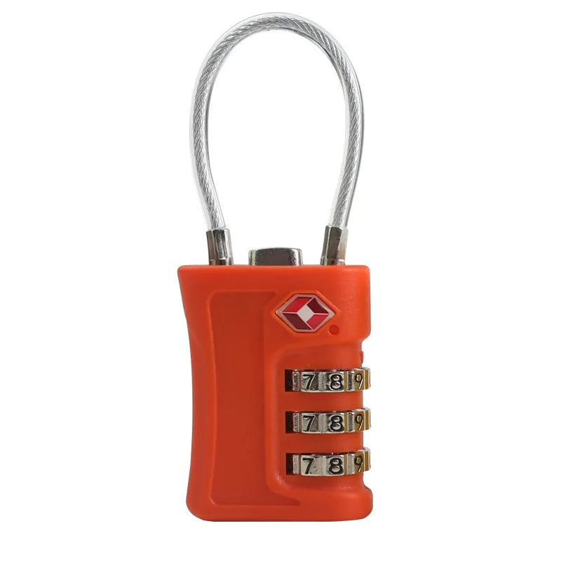 Candado TSA para Maleta con Combinación de 3 Dígitos y Cable de Acero – Candado de Viaje para Equipaje y Mochila
