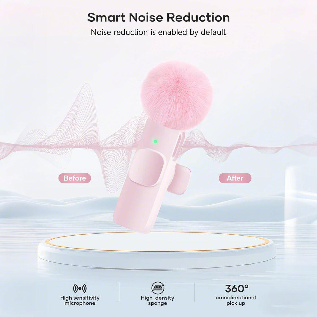 Micrófono Lavalier Inalámbrico con Puerto Tipo-C – Micrófono de Solapa para Smartphones, Tabletas y Computadoras