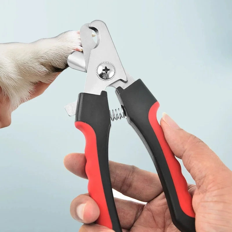 Cortaúñas para Perros y Gatos con Lima – Tijera de Acero Inoxidable con Tope de Seguridad