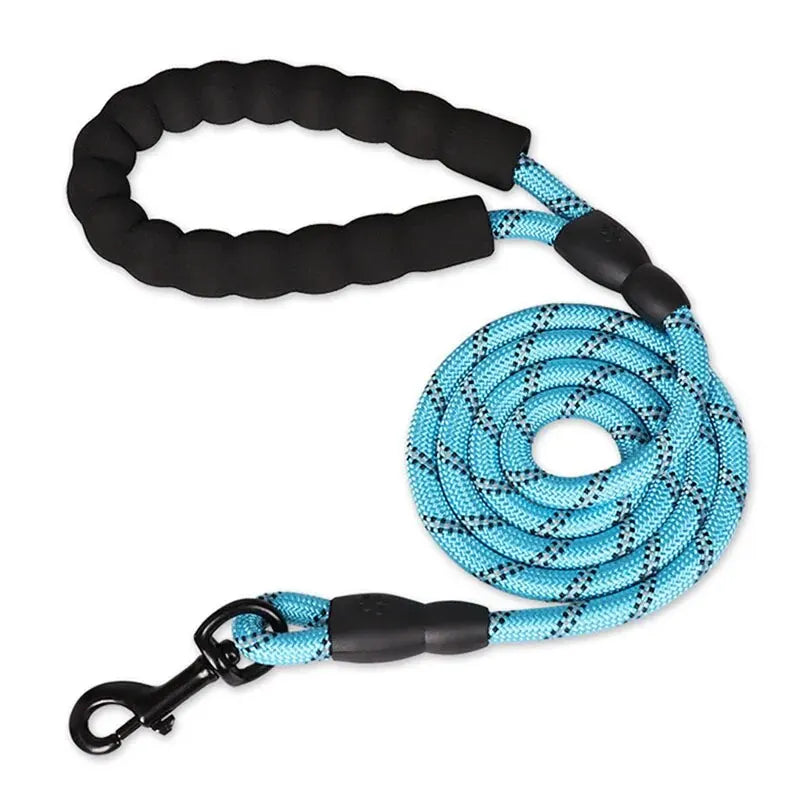Correa Reflectante para Perros con Mango Acolchado – Cuerda Resistente de Paseo y Adiestramiento para Perros Medianos y Grandes
