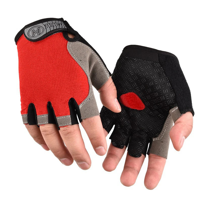 Guantes de Gimnasio Medio Dedo – Antideslizantes Transpirables para Fitness, Pesas y Ciclismo