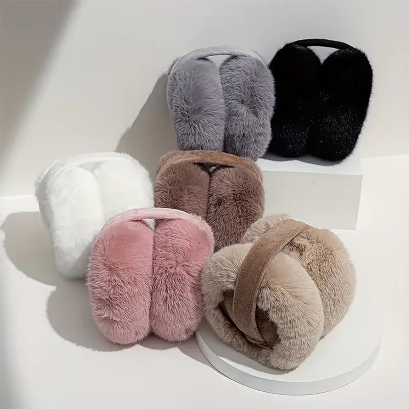 Orejeras de Invierno de Felpa Suave Plegables – Protección Cálida para los Oídos de Mujer y Hombre