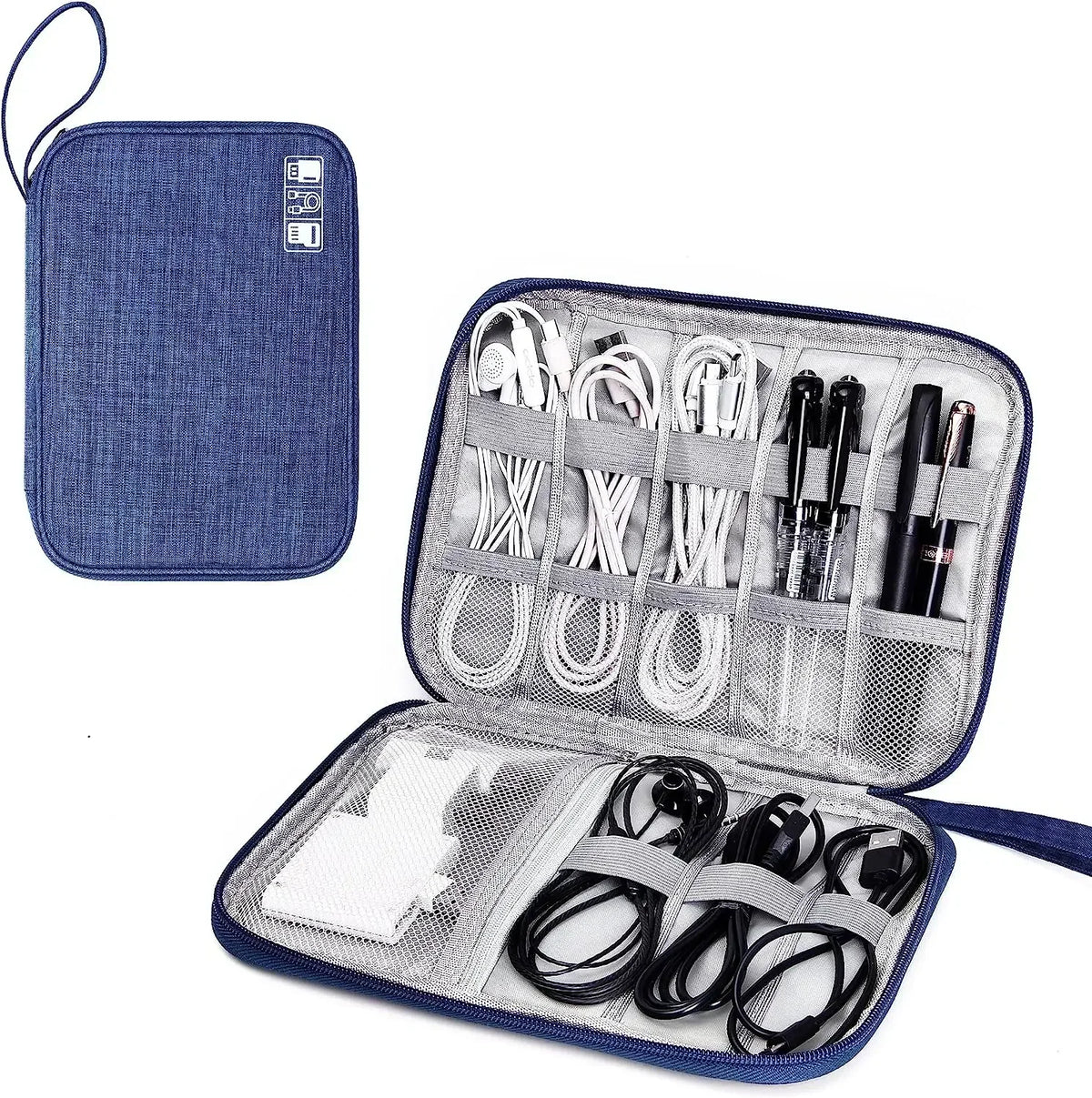 Organizador de Cables de Viaje – Estuche Portátil para Cargadores, USB y Accesorios Electrónicos