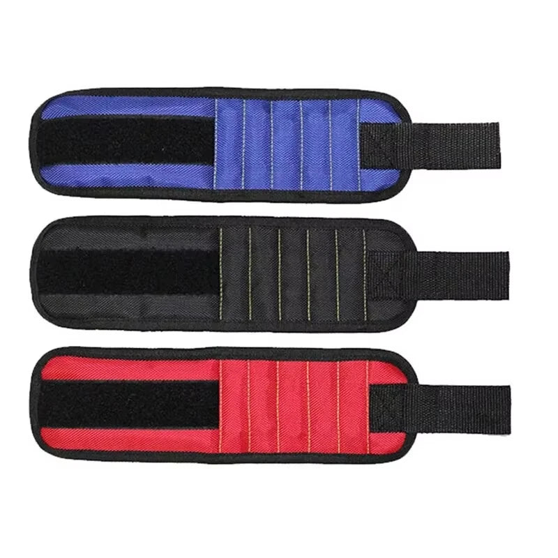 Muñequera Magnética para Tornillos y Clavos – Pulsera Porta Herramientas Ajustable para Electricistas y Bricolaje