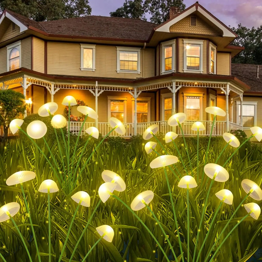 Luces Solares LED para Jardín con Forma de Seta – Lámparas Impermeables Decorativas para Patio y Senderos