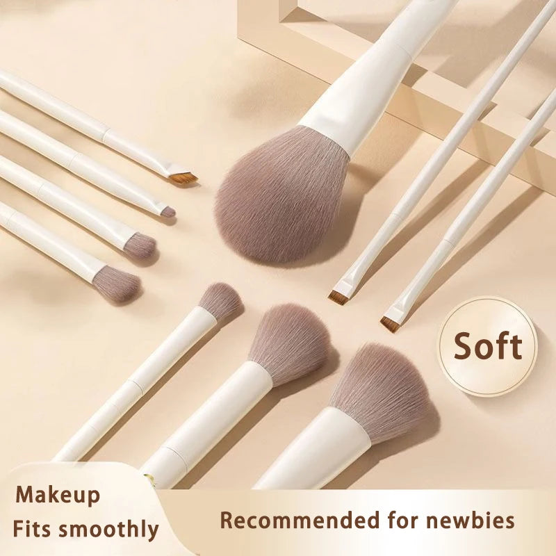 Set de 12 Brochas de Maquillaje – Cerdas Suaves para Base, Polvo, Rubor y Sombras