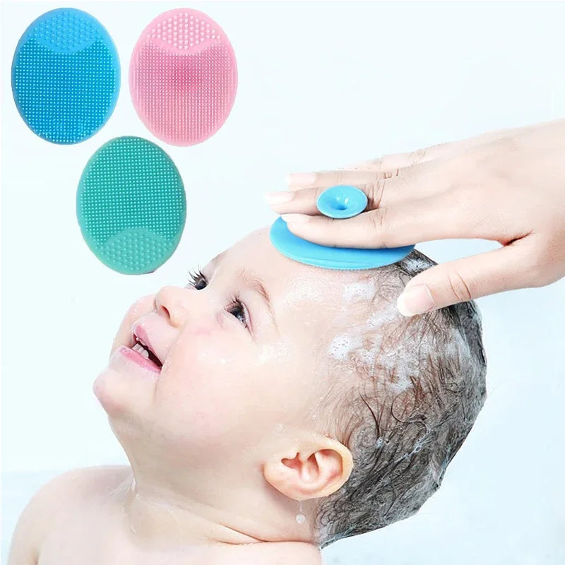 Cepillo de Champú de Silicona para Bebé – Suave para el Baño y Masaje del Cabello