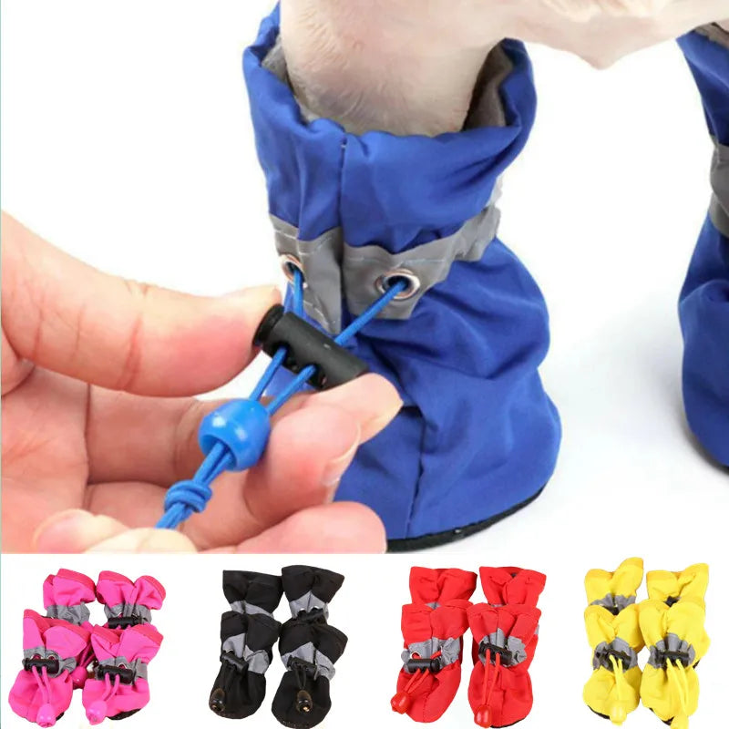 Zapatos Impermeables para Perros – Botas de Lluvia Antideslizantes (Set de 4)