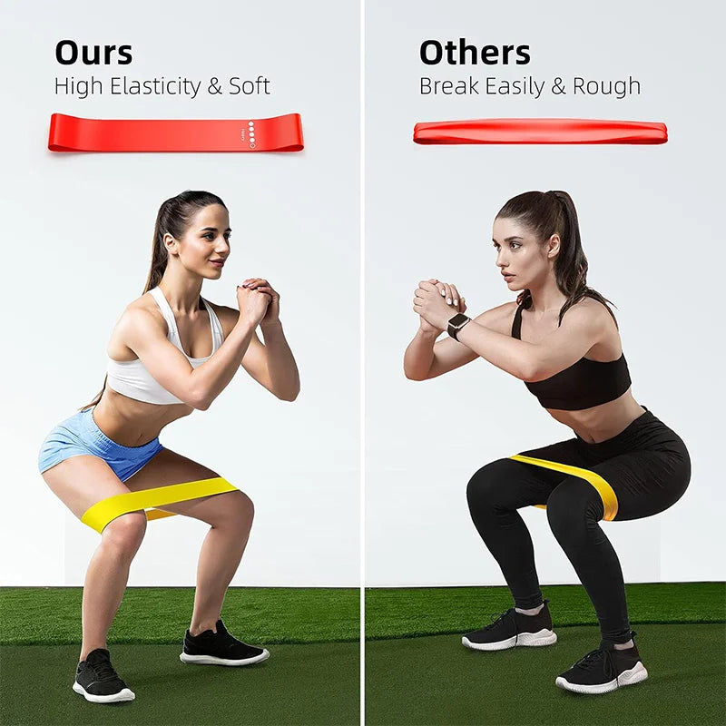 Set de Bandas Elásticas de Resistencia Tipo Loop – 5 Niveles para Ejercicio, Yoga y Entrenamiento en Casa