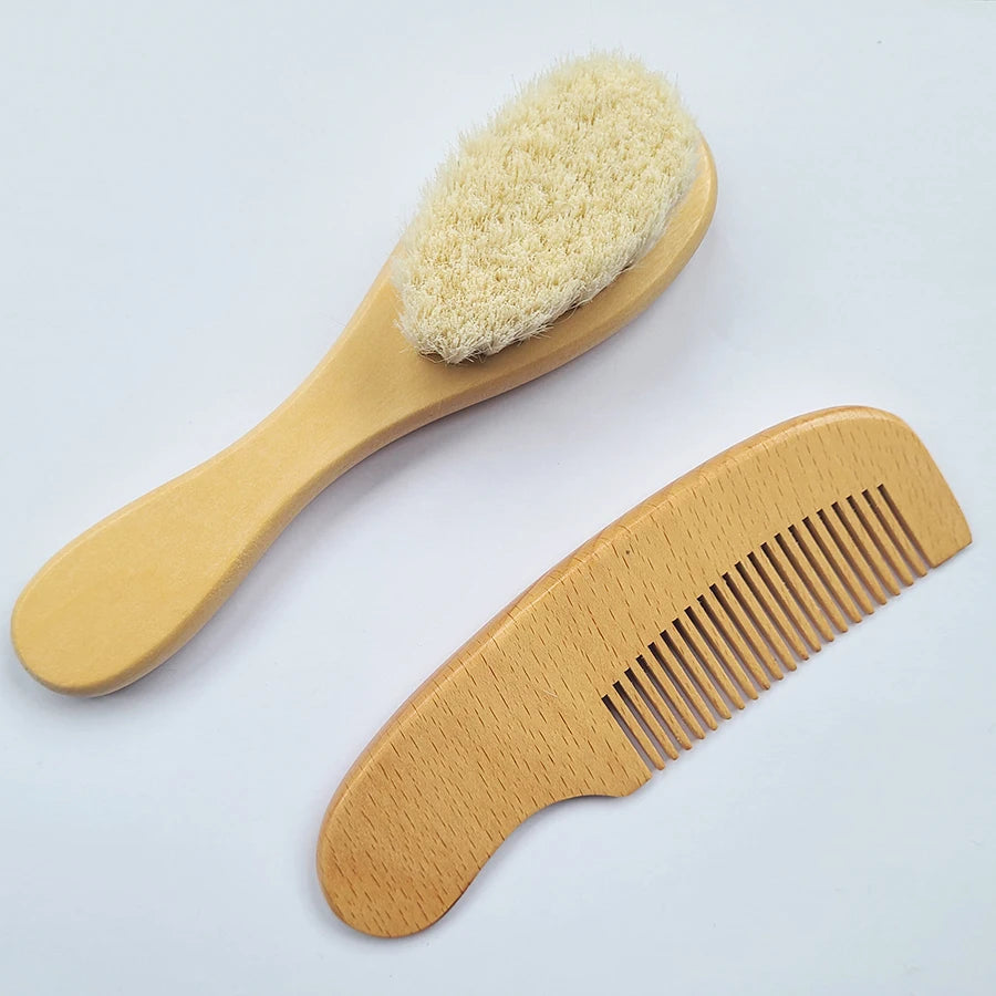 Set de Peine y Cepillo para Bebé – Cuidado Suave del Cuero Cabelludo (2 piezas)