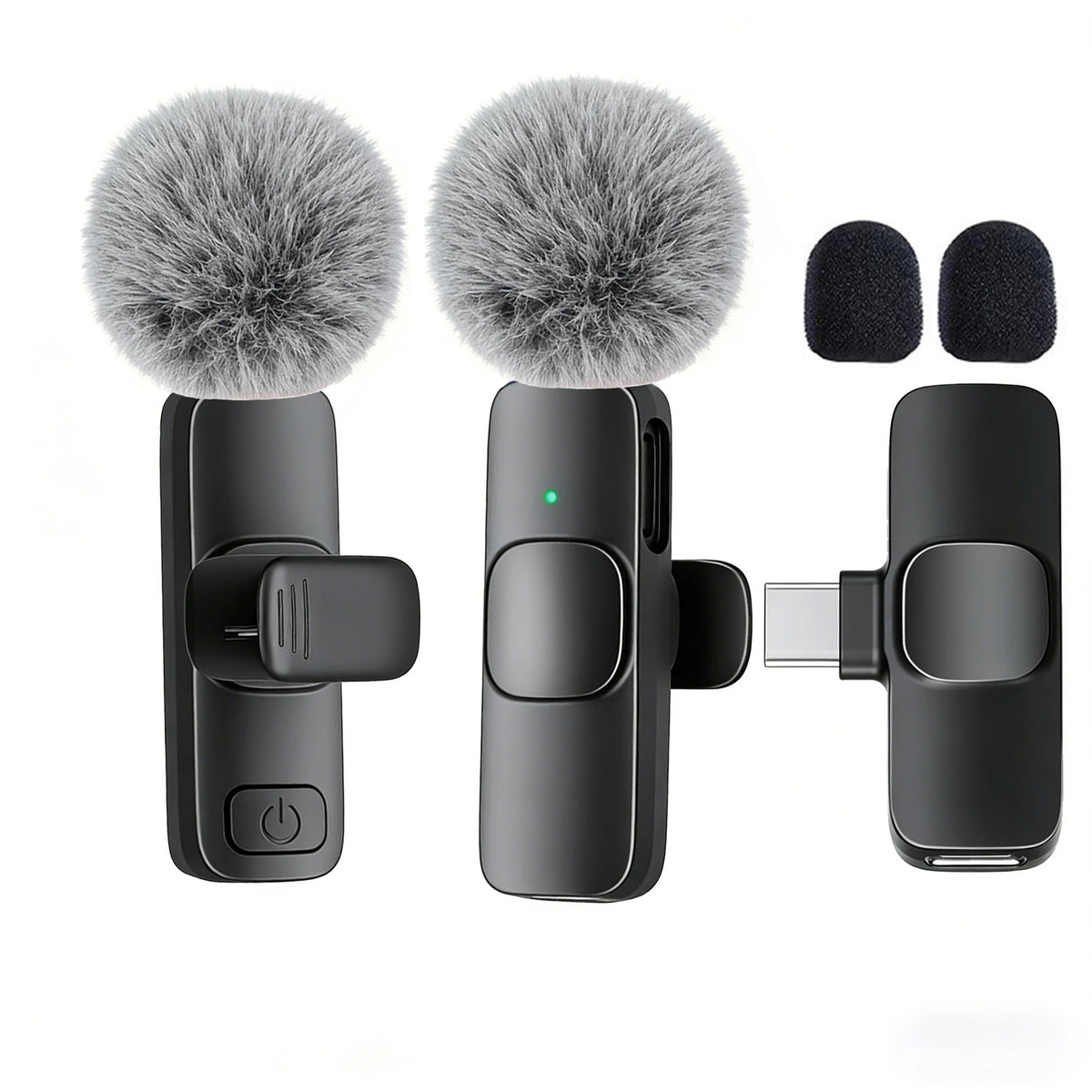 Micrófono Lavalier Inalámbrico con Puerto Tipo-C – Micrófono de Solapa para Smartphones, Tabletas y Computadoras