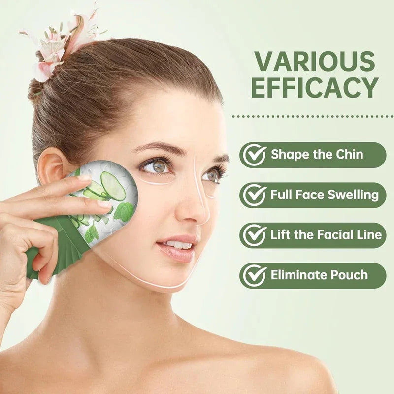 Rodillo de Hielo Facial de Silicona – Masajeador Refrescante para Ojos y Rostro, Molde de Hielo Reutilizable