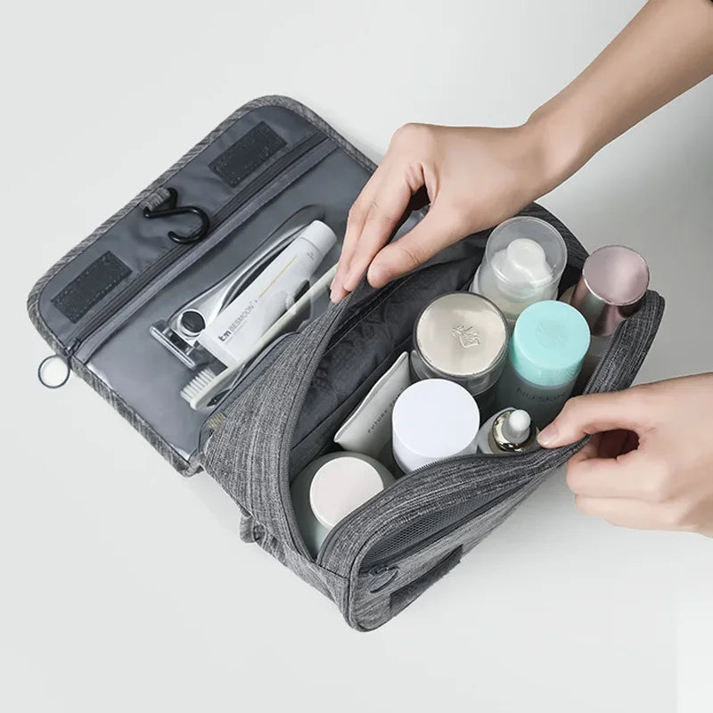 Neceser de Viaje Colgante Impermeable de Tela Oxford – Organizador de Aseo Portátil para Hombre y Mujer