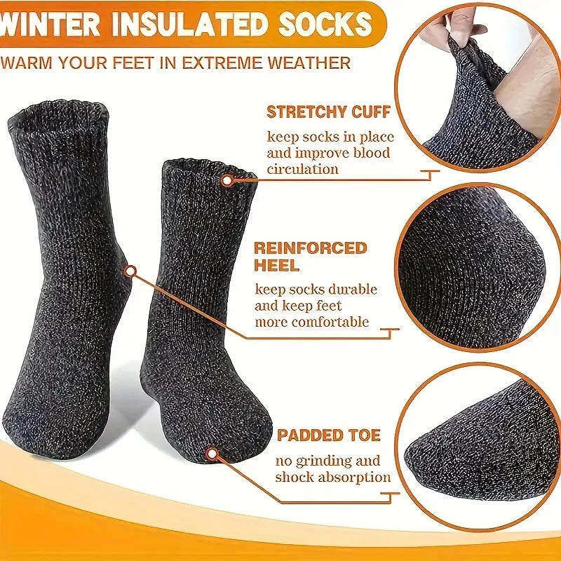 Calcetines Térmicos de Invierno 3 Pares – Gruesos y Cálidos para Mujer