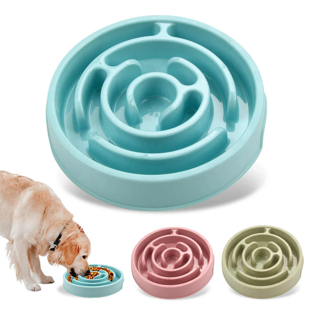 Comedero Lento Interactivo para Perros – Plato Antideslizante de Alimentación Lenta para Perros de Todos los Tamaños