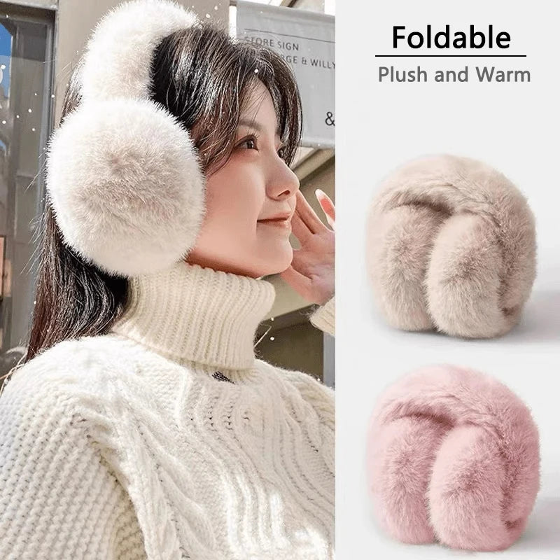 Orejeras de Invierno de Felpa Suave Plegables – Protección Cálida para los Oídos de Mujer y Hombre