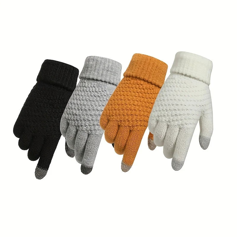 Guantes de Invierno Táctiles para Hombre – Punto Cálido Pantalla Táctil