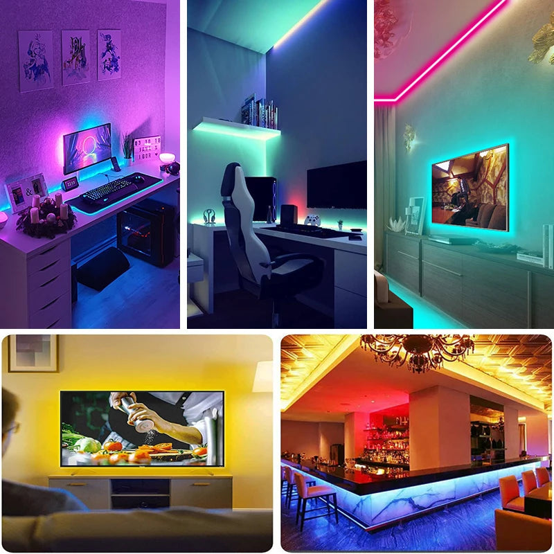 Tira de luces LED RGB con control remoto
