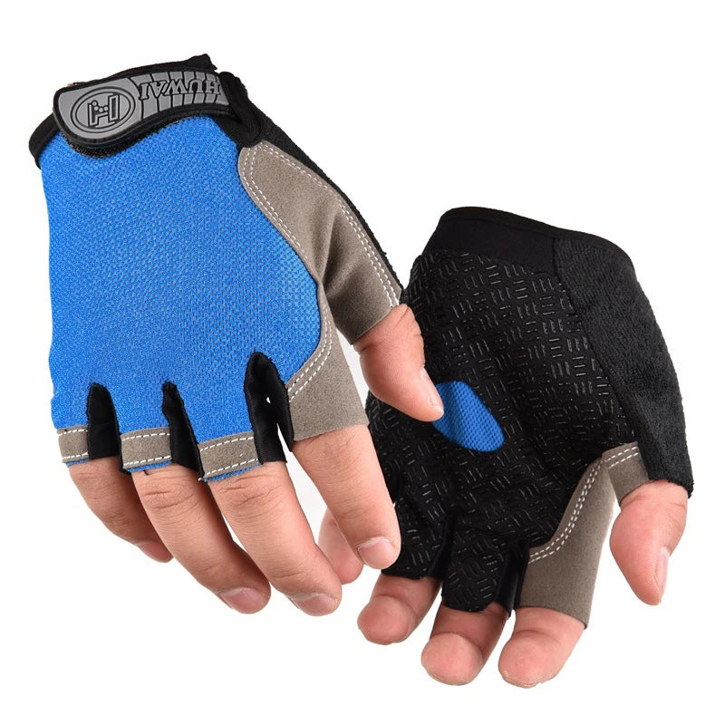 Guantes de Gimnasio Medio Dedo – Antideslizantes Transpirables para Fitness, Pesas y Ciclismo