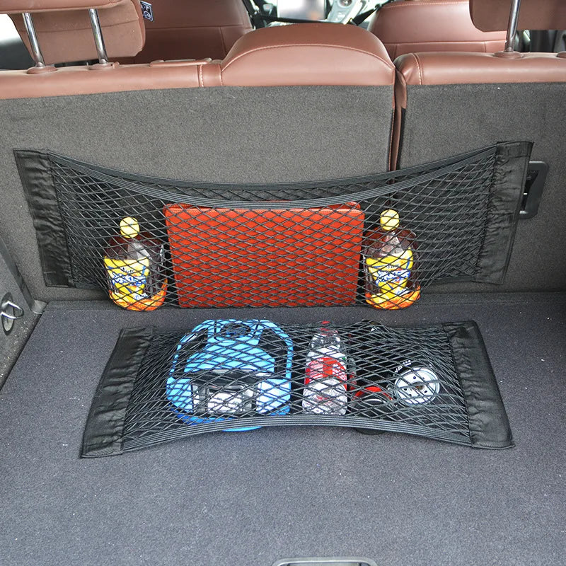 Organizador de malla elástica para asiento de auto