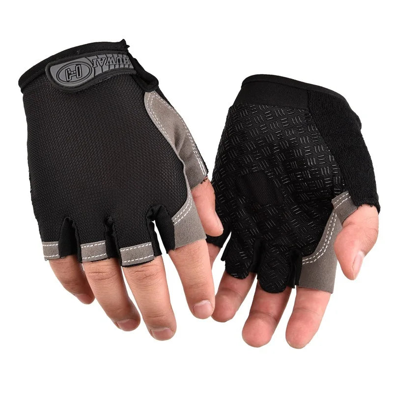 Guantes de Gimnasio Medio Dedo – Antideslizantes Transpirables para Fitness, Pesas y Ciclismo