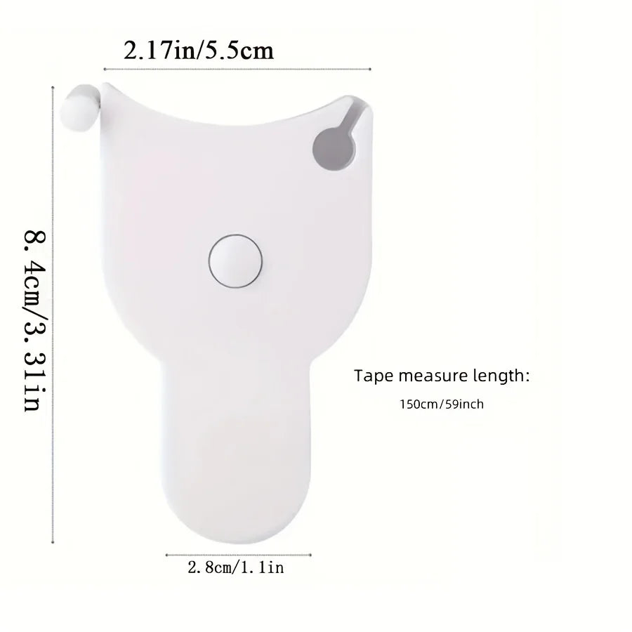 Cinta Métrica Corporal Retráctil 150 cm – Con Botón de Bloqueo para Costura, Sastrería y Medidas del Cuerpo