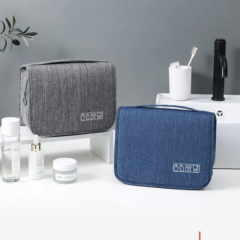 Neceser de Viaje Colgante Impermeable de Tela Oxford – Organizador de Aseo Portátil para Hombre y Mujer