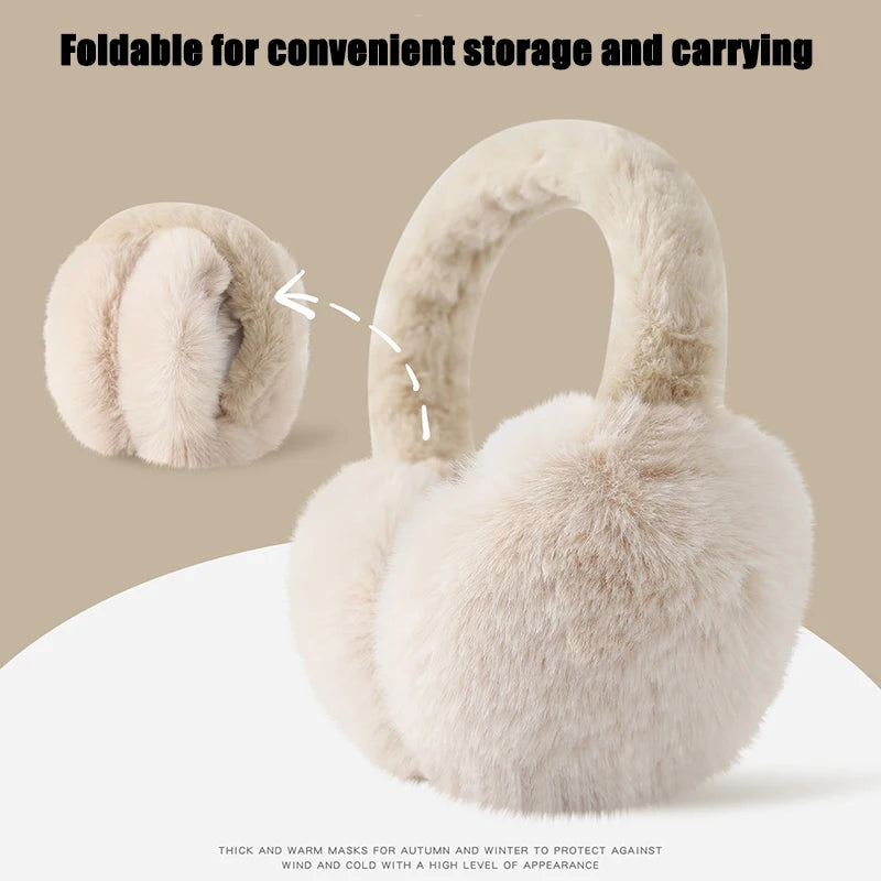 Orejeras de Invierno de Felpa Suave Plegables – Protección Cálida para los Oídos de Mujer y Hombre