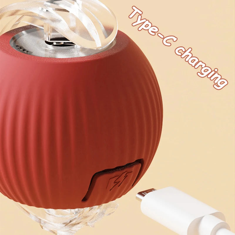 Bola Interactiva para Gatos – Juguete Automático Recargable con Cola, Simula Ratón