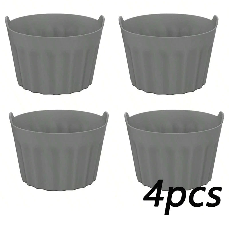 Moldes de Silicona para Muffins y Cupcakes – Ramekines Antiadherentes Reutilizables para Horno y Freidora de Aire