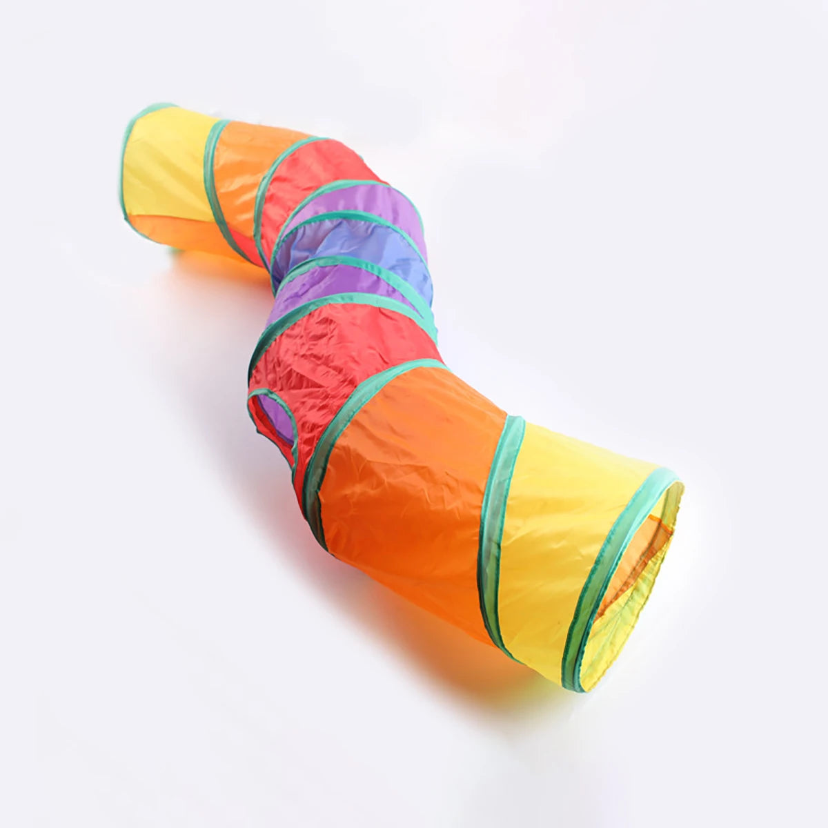 Túnel Plegable para Gatos Arcoíris 50 cm – Juguete Interactivo para Gatitos