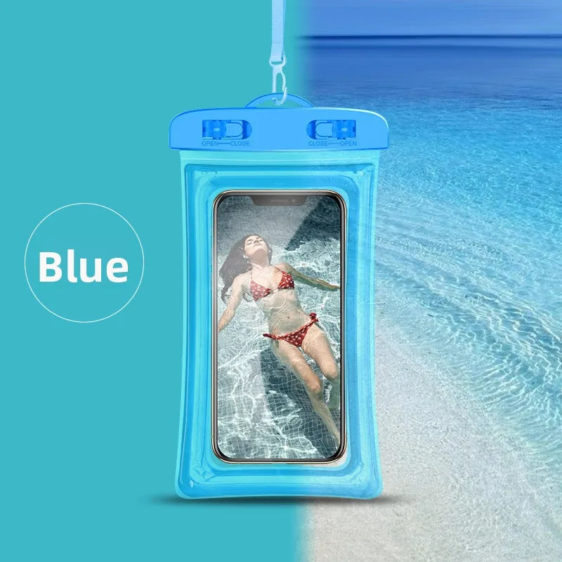 Funda Impermeable para Celular con Cordón – Bolsa Seca Transparente Táctil para Playa, Piscina y Natación