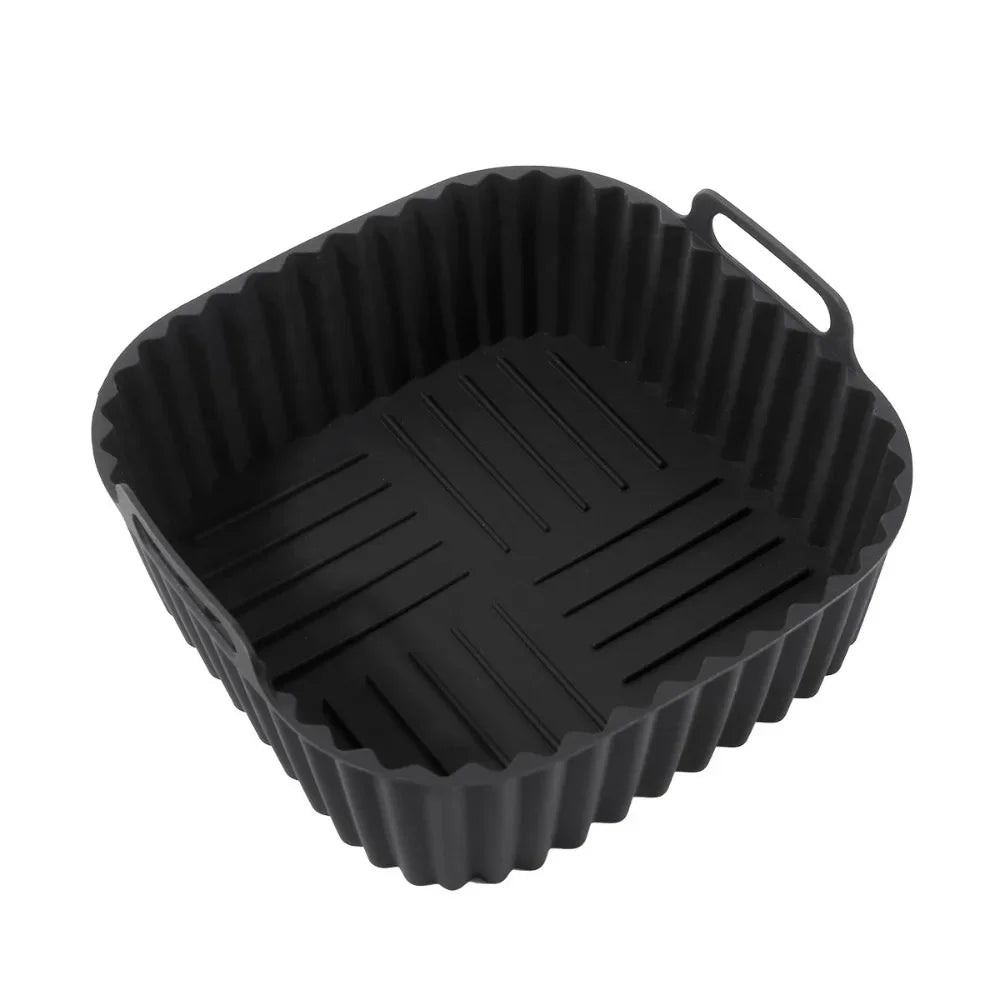 Molde de Silicona Reutilizable para Freidora de Aire – Antiadherente Cuadrado para Horno y Microondas (4-7 QT)
