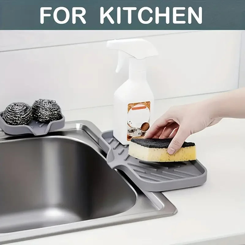 Tapete de Silicona para Grifo de Cocina – Bandeja Antisalpicaduras y Escurridor para Fregadero
