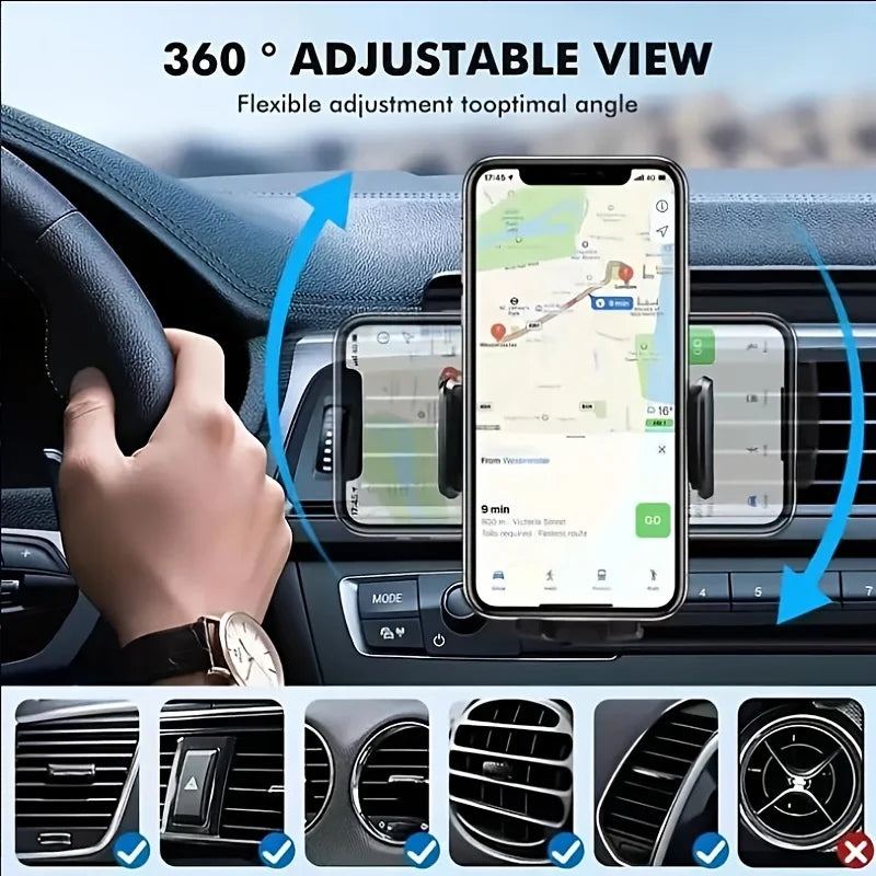Soporte de Teléfono para Auto con Clip para Rejilla de Aire – Universal para Celulares de 4.7 a 6.7 Pulgadas