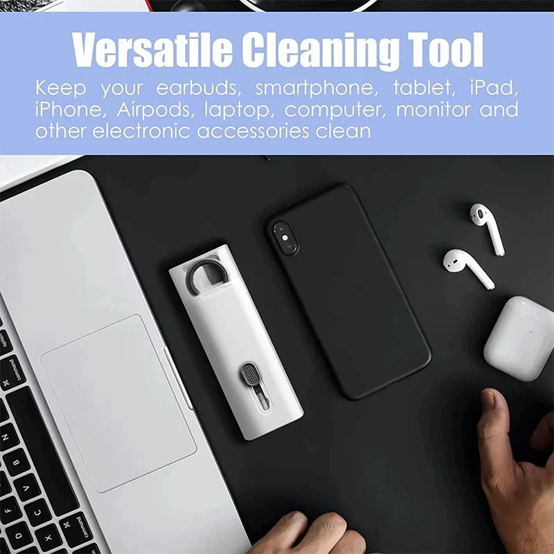 Kit de Limpieza 7 en 1 para Teclado y Auriculares – Cepillo Multifuncional con Extractor de Teclas