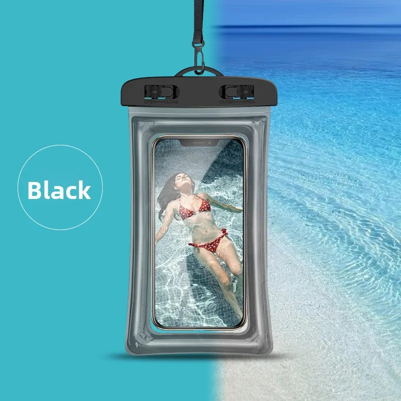 Funda Impermeable para Celular con Cordón – Bolsa Seca Transparente Táctil para Playa, Piscina y Natación