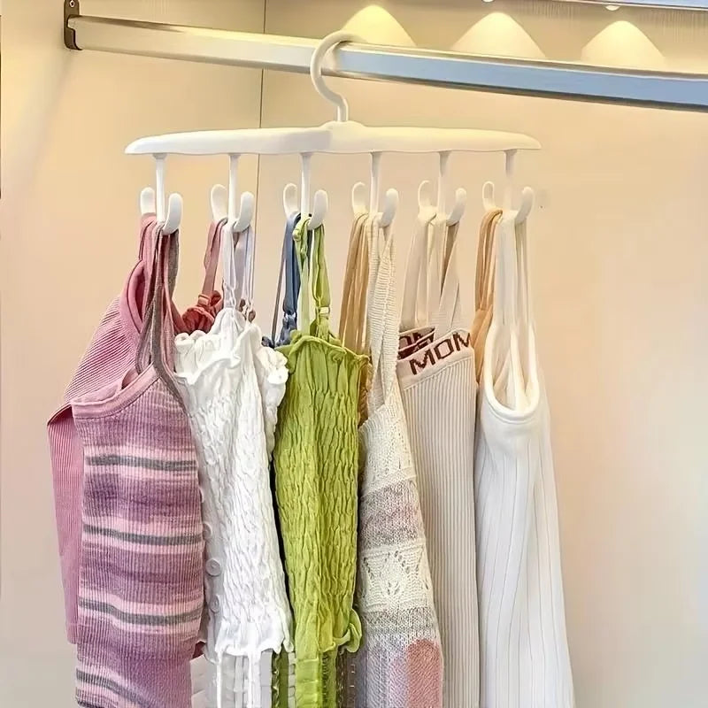 Percha Giratoria de 12 Ganchos para Armario – Organizador Ahorra Espacio para Corbatas, Cinturones y Ropa Interior