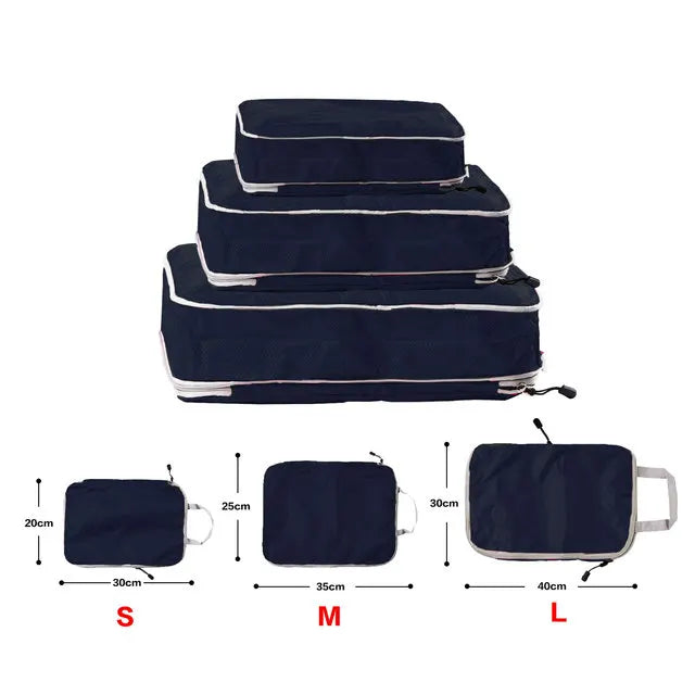Cubo Organizador de Viaje Plegable y Compresible – Bolsa Impermeable para Maleta Talla S