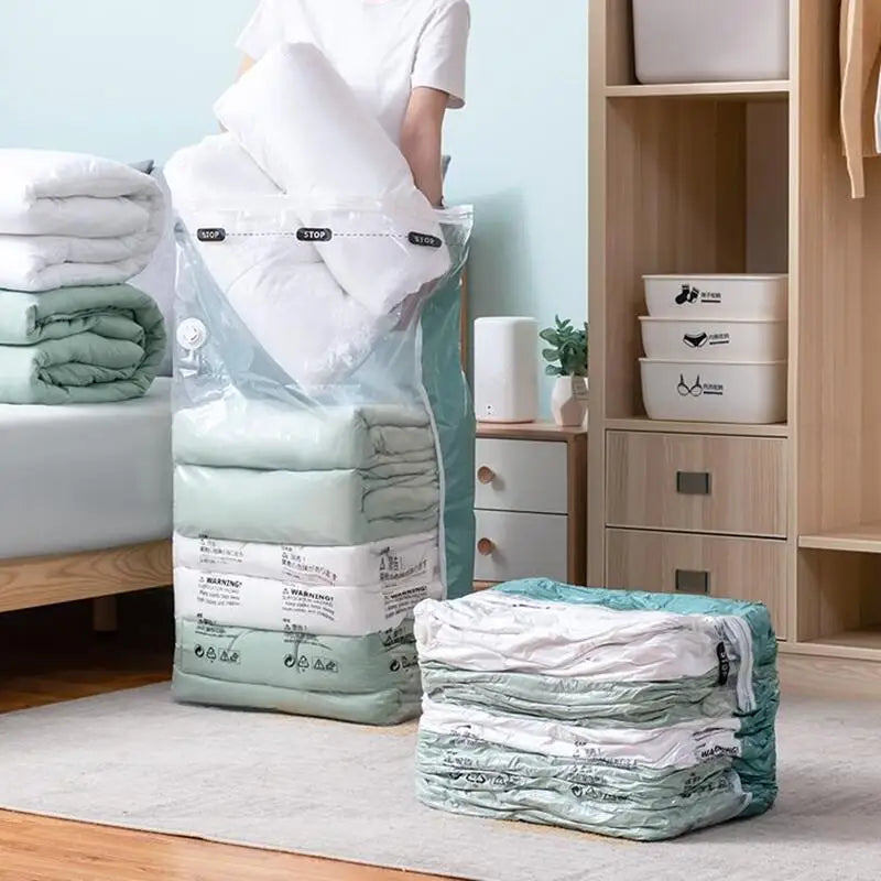 Bolsas de almacenamiento al vacío sin bomba