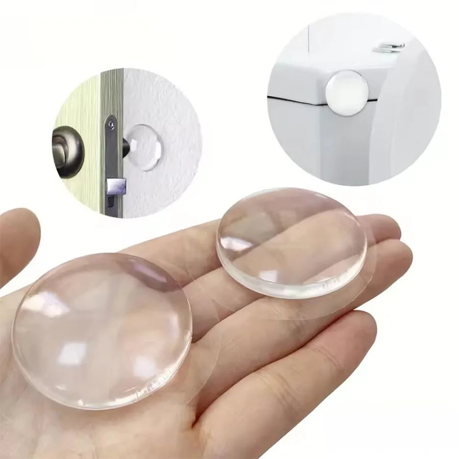 Protectores de Pared Transparentes para Manijas de Puerta – Topes de Silicona Autoadhesivos Antigolpes